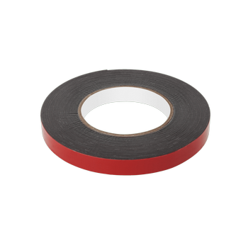 15x1 mm Double-Sided Self-Adhesive Foam Mounting Tape, Black - 10 m Reel