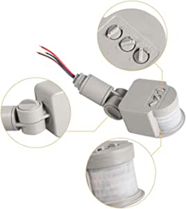 180 Degree Infrared Motion Detector Sensor Switch - Grey