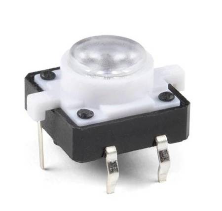  12x12x7.3mm Illuminated Micro TACT Switch Button - White
