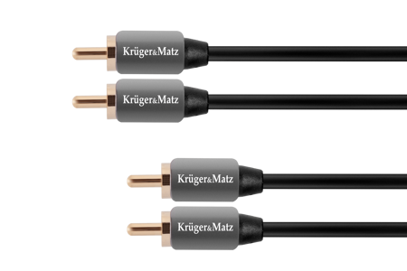 1.8 m 2xRCA-2xRCA Cable - Kruger & Matz