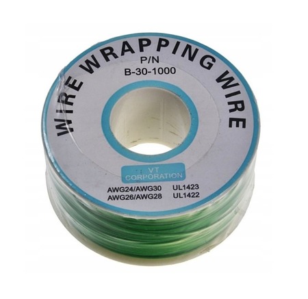 KYNAR Wrapping Wire AWG 0.24mm 200m Reel, Green