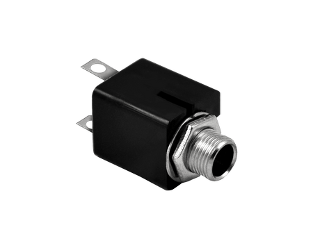 6.3 mm 2-pin Mono Jack Square Socket - PCB Mounted - Cabletech